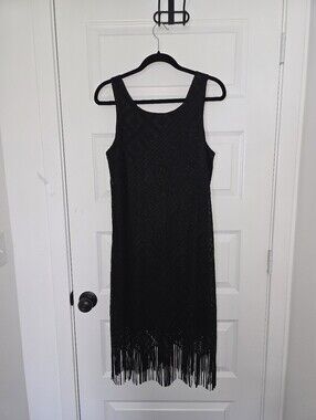 Harlow Cocktail Fringe Sheath Dress Size 16
